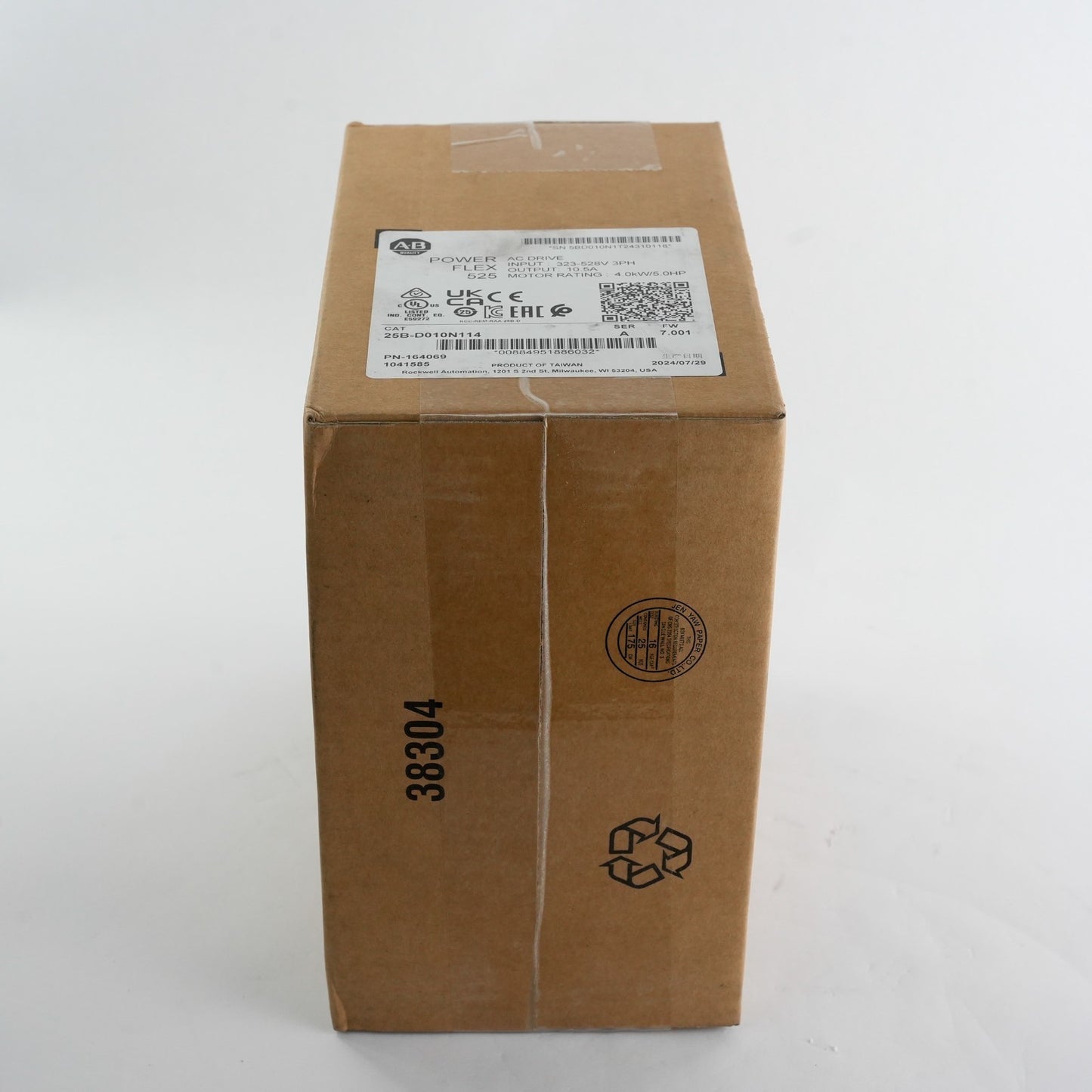 Allen Bradley 25B-D010N114 /A PowerFlex 525 4kW 5Hp Drive - 2024 Sealed Surplus