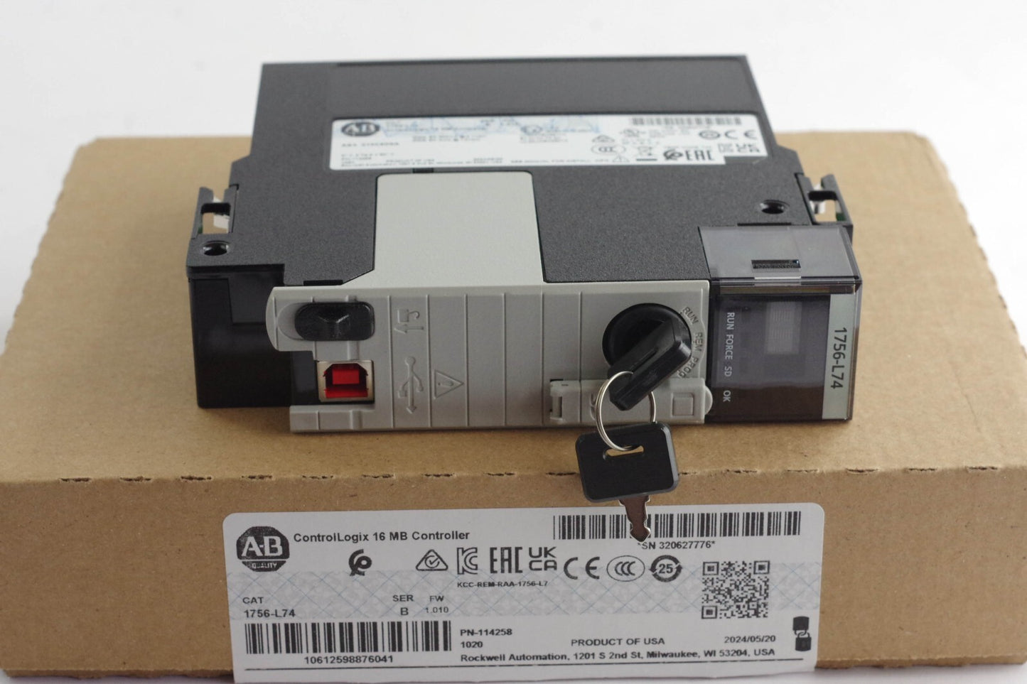 Allen Bradley 1756-L74 /B ControlLogix 5574 16MB Controller - Open Box