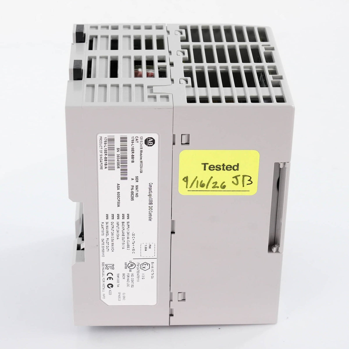 Allen Bradley 1769-L18ER-BB1B /A CompactLogix 5370 L1 Controller 24VDC Ser A