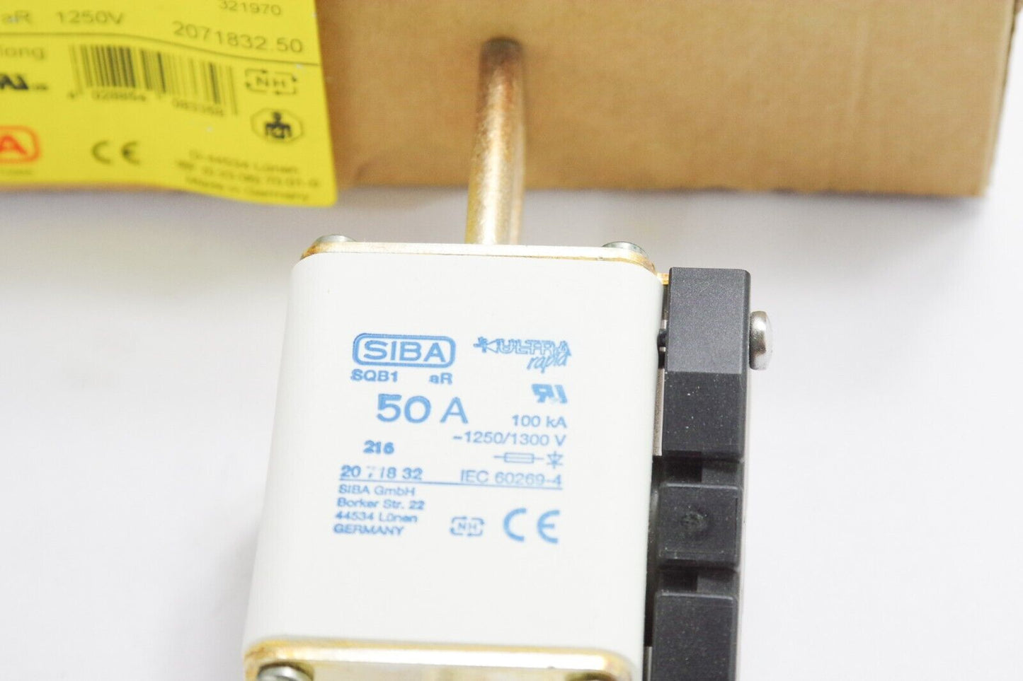 SIBA SQB1 Fuse Ultra Rapid 50 Amp 50A 1250/1300V 100kA / 20 718 32 2071832.50