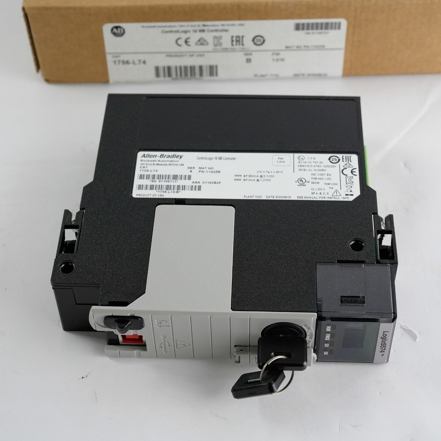 Allen Bradley 1756-L74 /B ControlLogix 5574 16MB Controller PN-114258 - Open Box