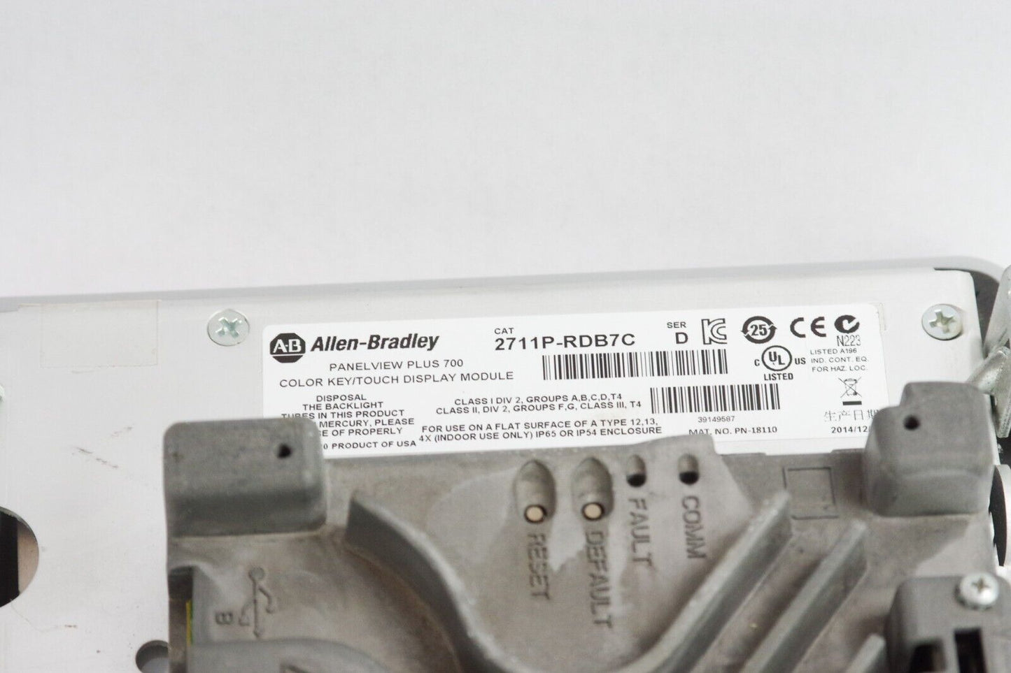 Allen Bradley PanelView Plus 700 2711P-B7C4D8 / 2711P-RDB7C 2711P-RP8D Key/Touch