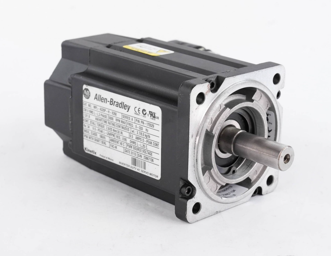Allen Bradley MPL-A320P-H-X260 Low Inertia Servo Motor 230V 5000 RPM