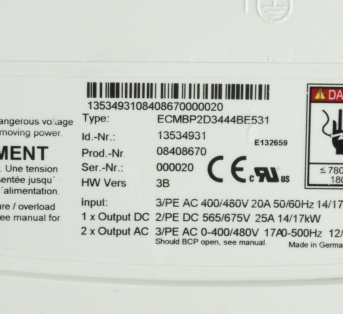 KUKA ECMBP2D3444BE531 Servo Drive 600-20-2x40 13534931 - Refurbished