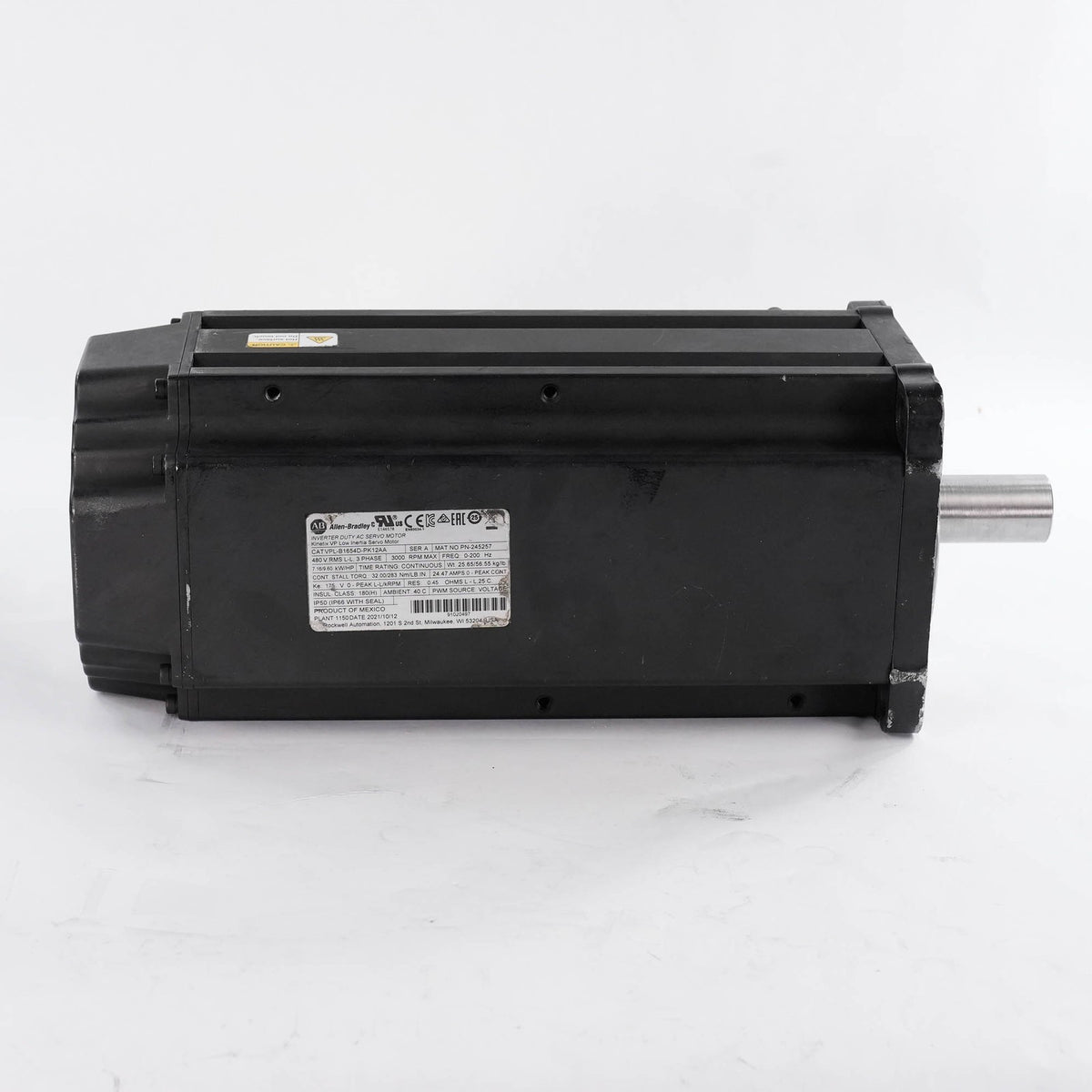 Allen Bradley VPL-B1654D-PK12AA Kinetix VPL Servo Motor 480V 3.74kW VPLB1654DPK1