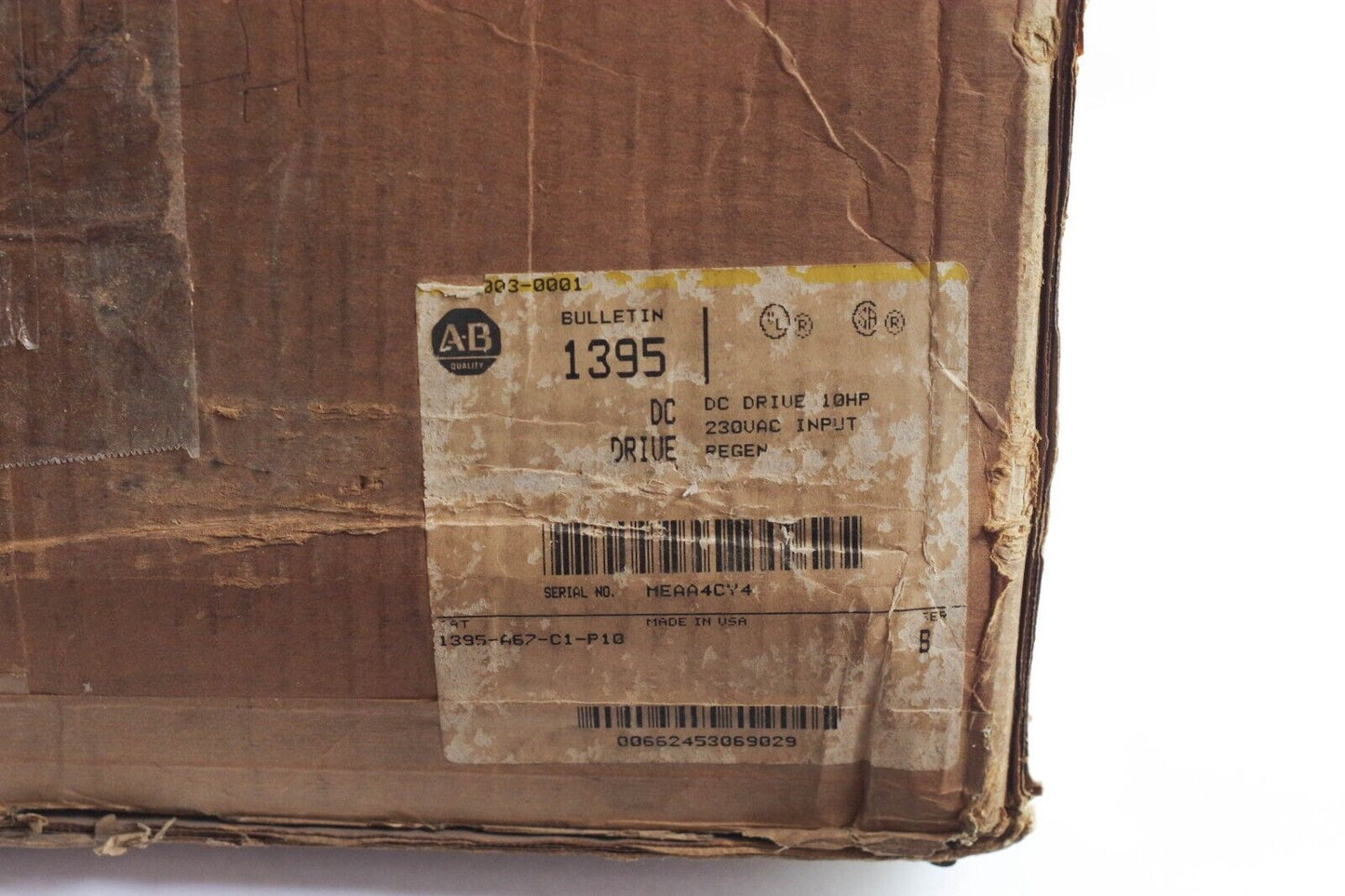 ALLEN BRADLEY 1395-A67-C1-P10 BULLETIN 1395 DC Drive 10hp - New Surplus