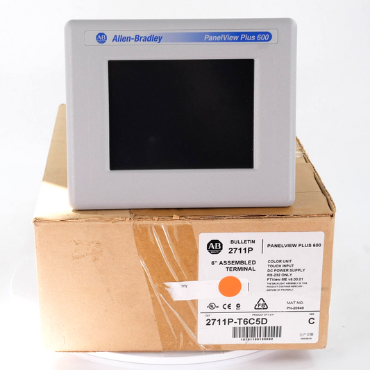 Allen Bradley 2711P-T6C5D /C PanelView Plus 600 Color Touch 24VDC 2711PT6C5D HMI