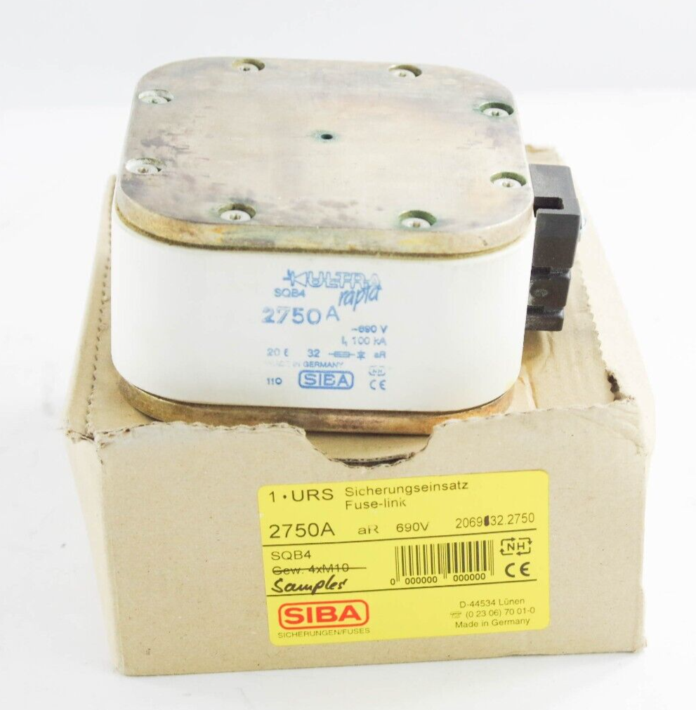 SIBA SQB4 Presspack ULTRA RAPID FUSE LINK 2069932.2750 AC 690V 2750A 100 kA