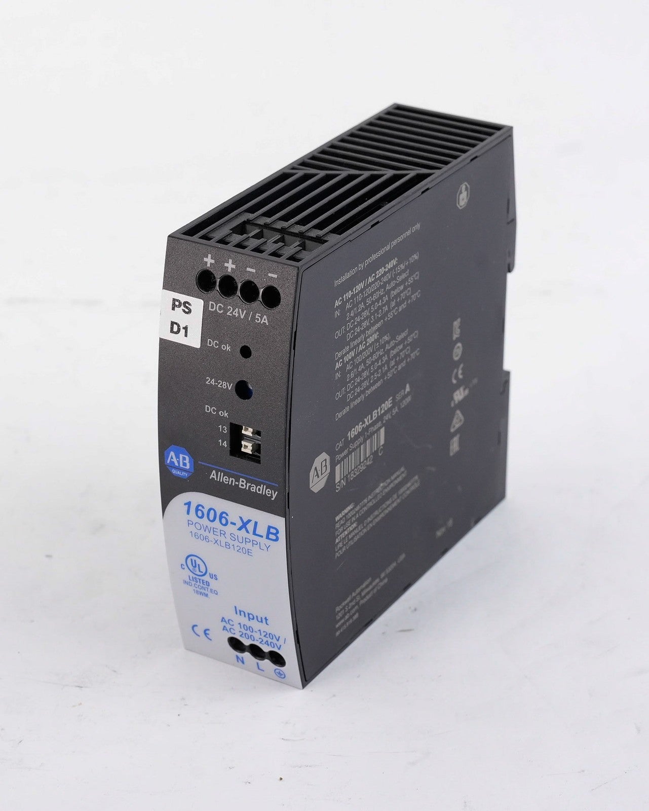 Allen Bradley 1606-XLB120E /A Power Supply 1-Phase 24V 5A 120W 1606XLB120E
