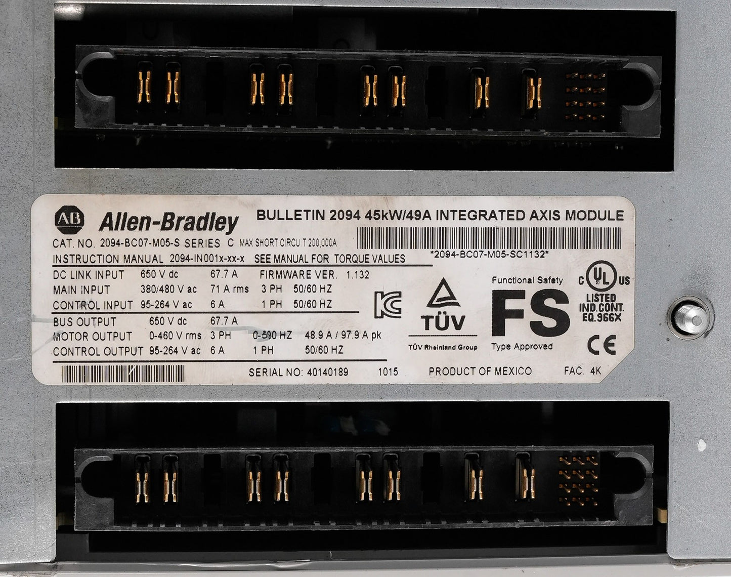 Allen Bradley 2094-BC07-M05-S /C Kinetix 6000 Integrated Axis Module +1 Year WTY