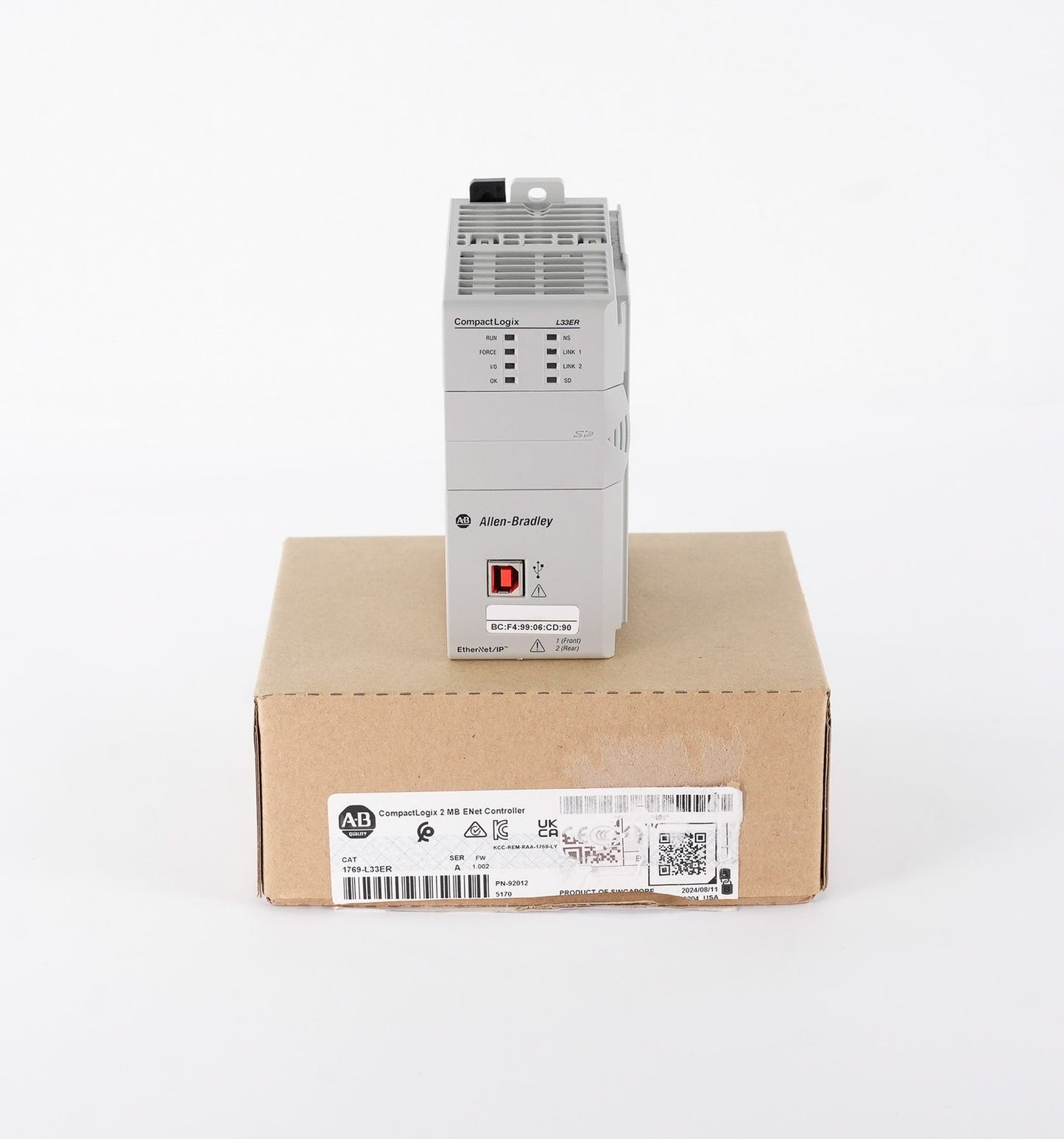 Allen Bradley 1769-L33ER /A CompactLogix 5370 Controller 2MB ENet - Open Box