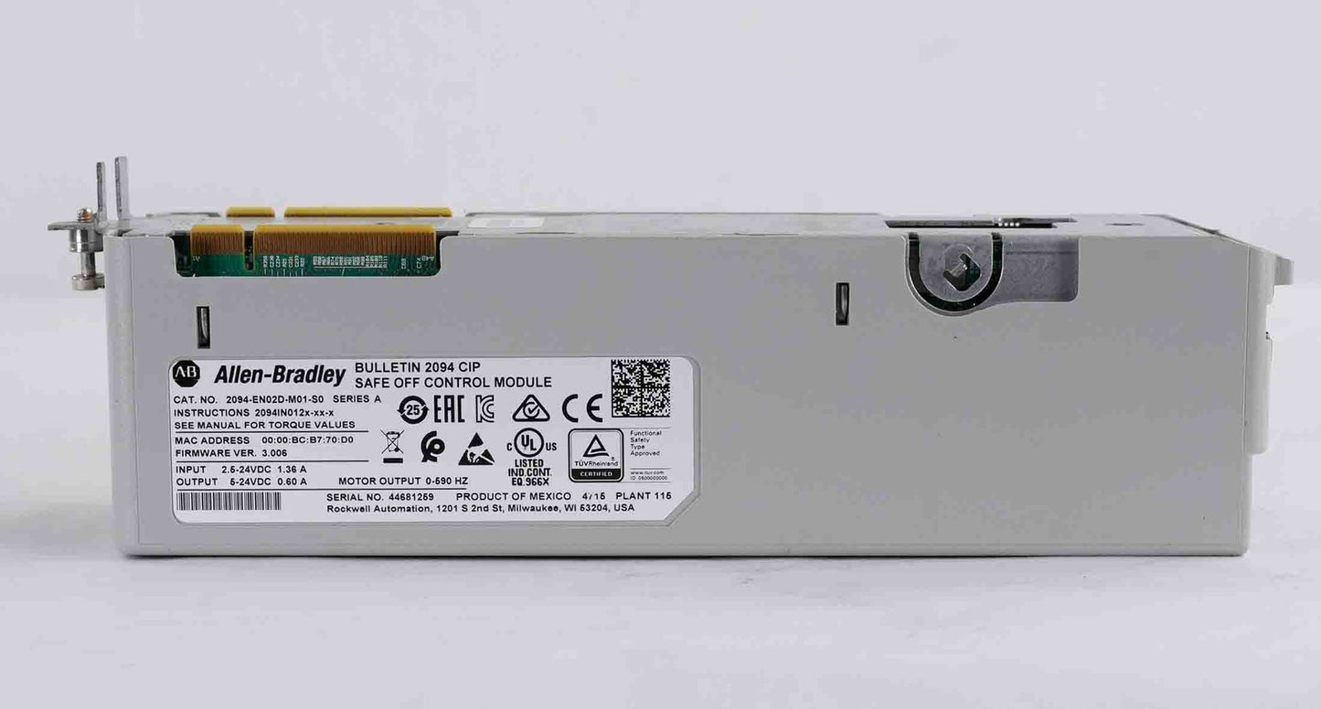Allen Bradley 2094-EN02D-M01-S0 /A Kinetix 6500 Safe Off Module - Remanufactured