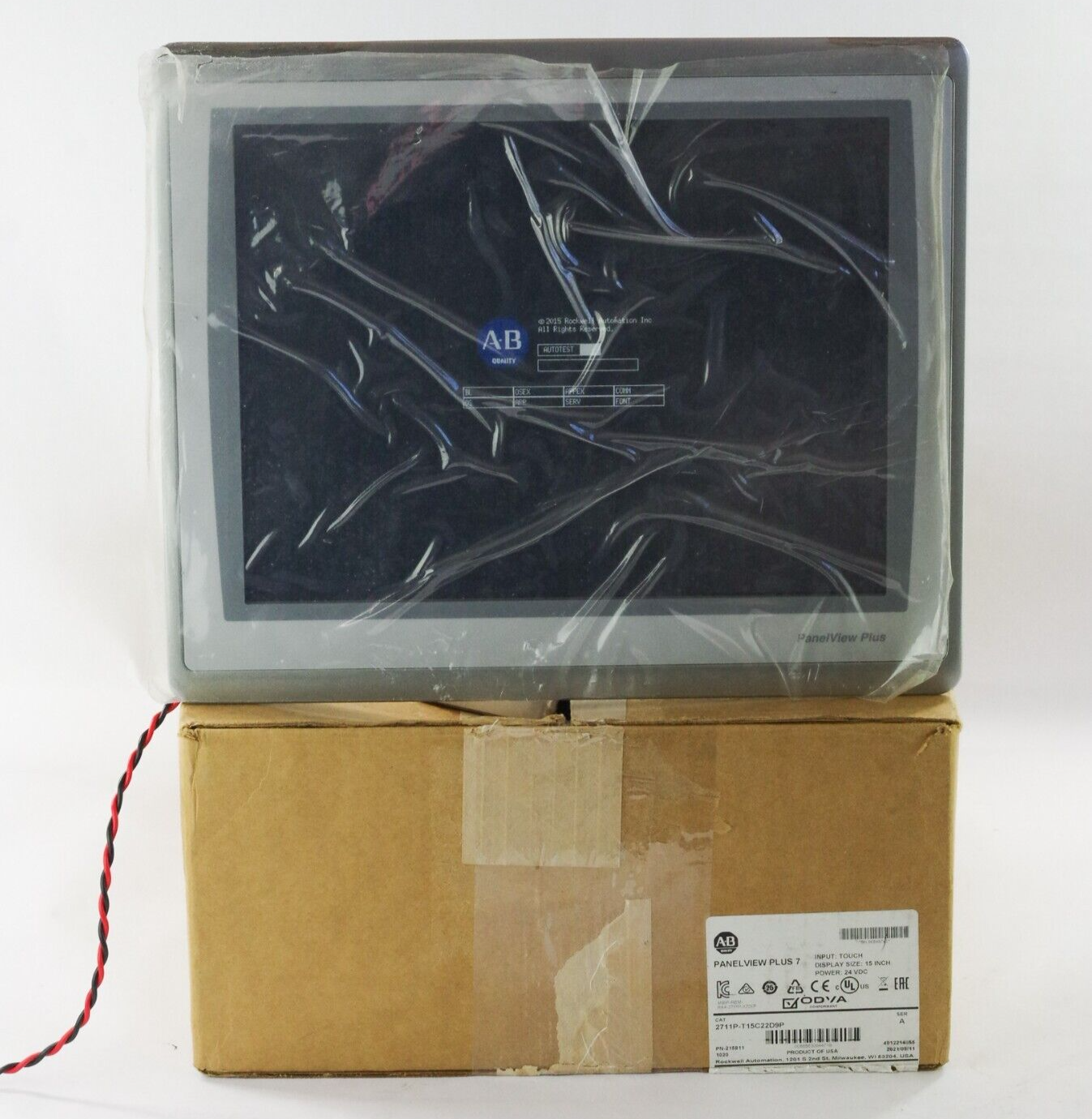 Allen Bradley 2711P-T15C22D9P Ser A Panelview Plus 7 Interface - 0 Runtime + Box