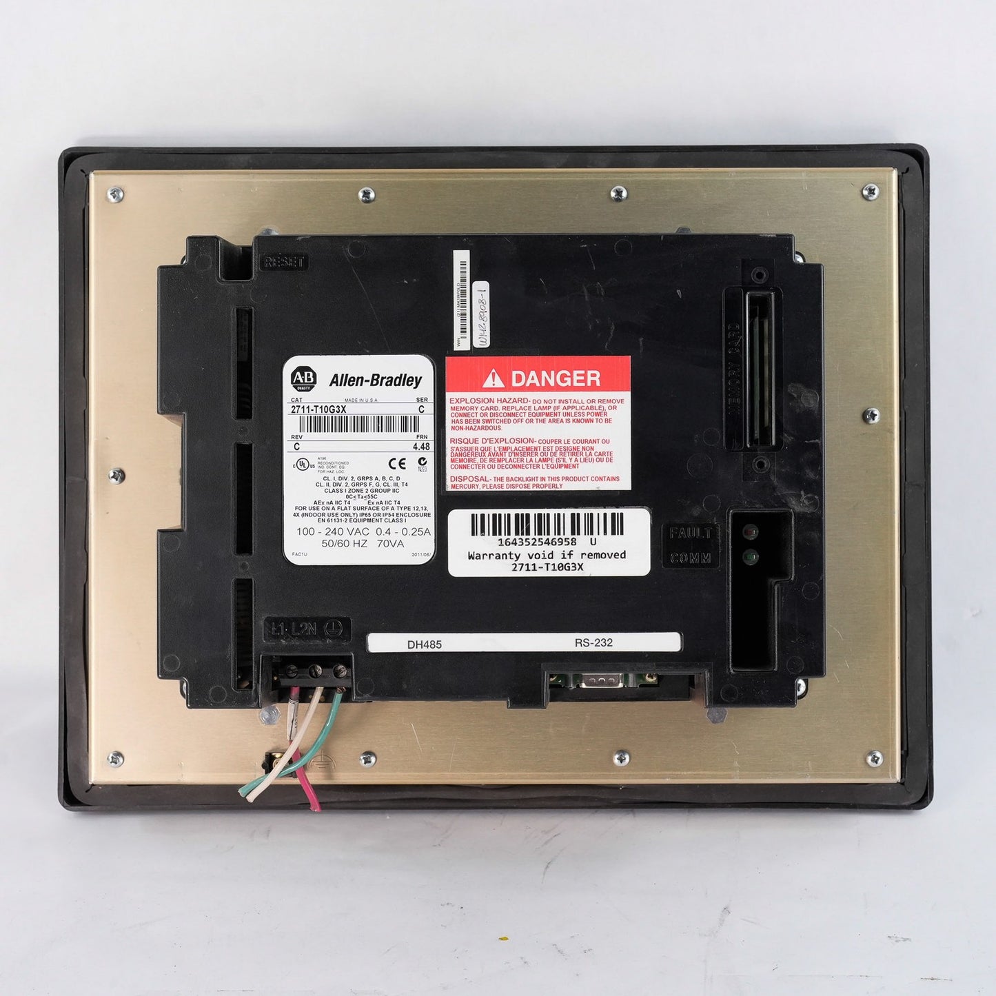Allen Bradley 2711-T10G3X /C Rev C PanelView 1000 HMI Display Panel 2711T10G3X