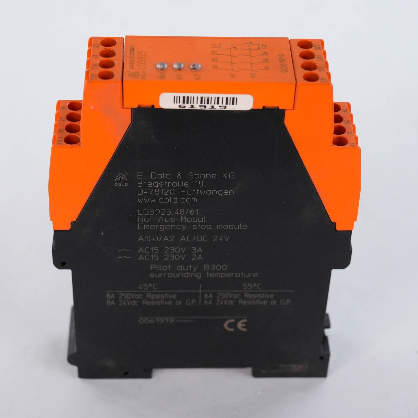 E. Dold & Sohne KG LG5925.48/61 Safety Relay 24VDC LG5925.48_61 LG59254861