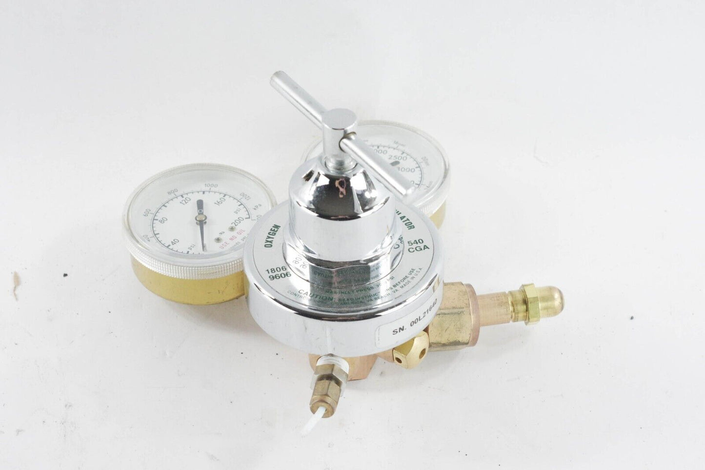 Concoa 1806-9606 Single Stage Oxygen Regulator 200 & 4000 PSIG 540 CGA