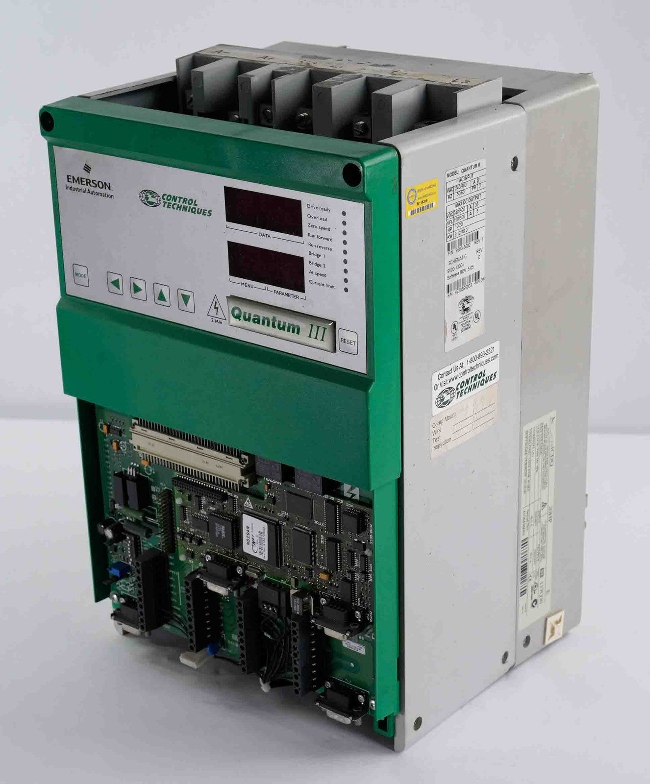 Emerson / Control Techniques 9500-8602 Quantum III DC Drive 480V 3ph 31A 10/20HP