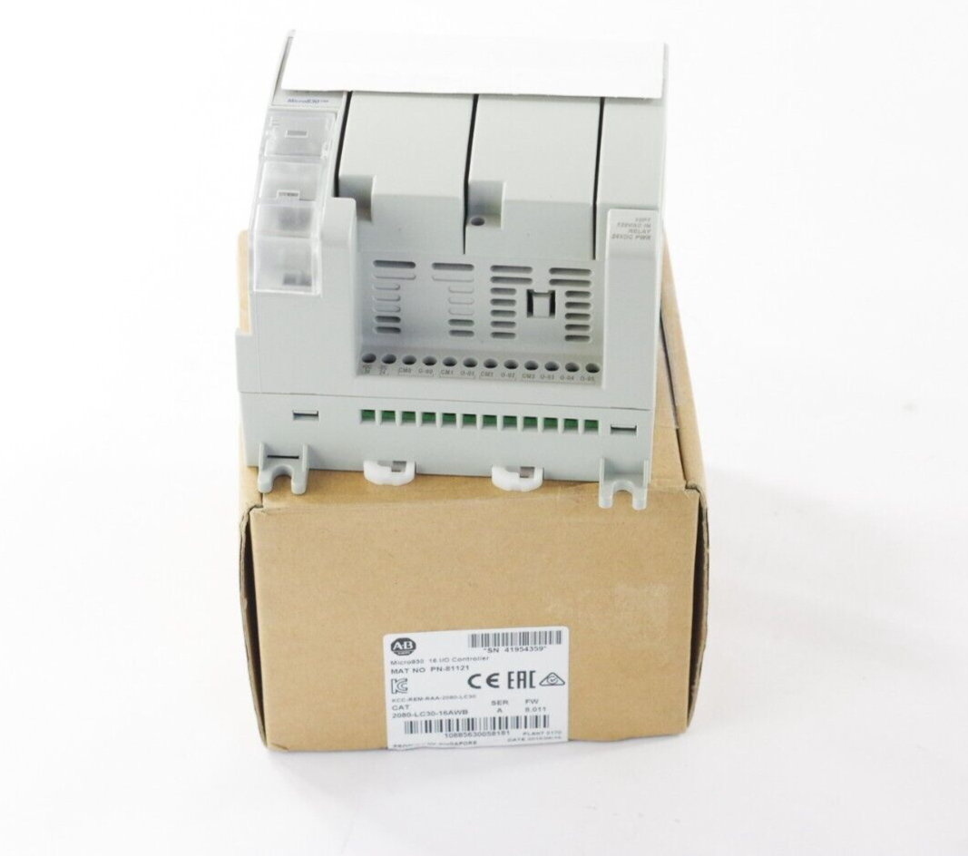 2023 Allen Bradley 2080-LC30-16AWB /B SER B Micro830 Programmable Controller