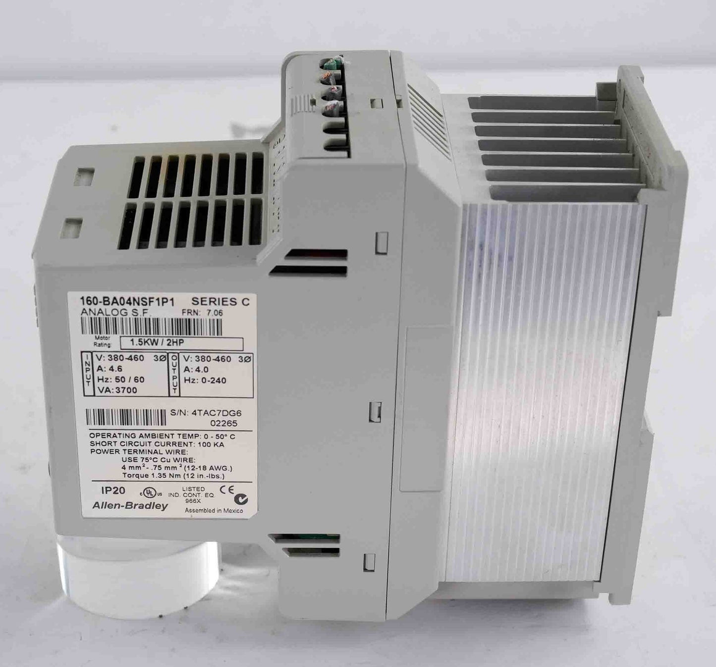 Allen Bradley 160-BA04NSF1P1 /C Speed Drive 1.5kW 2HP 160BA04NSF1P1