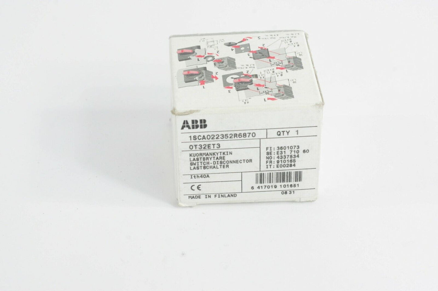 ABB 1SCA022352R6870  OT32ET3 Disconnect Switch 40A