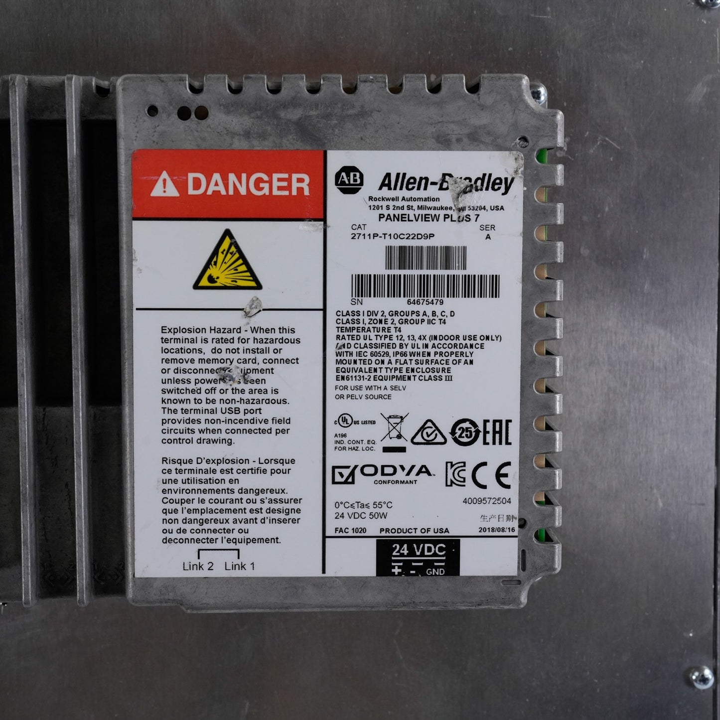 Allen Bradley 2711P-T10C22D9P A PanelView Plus 7 2711PT10C22D9P + 1yr Warranty