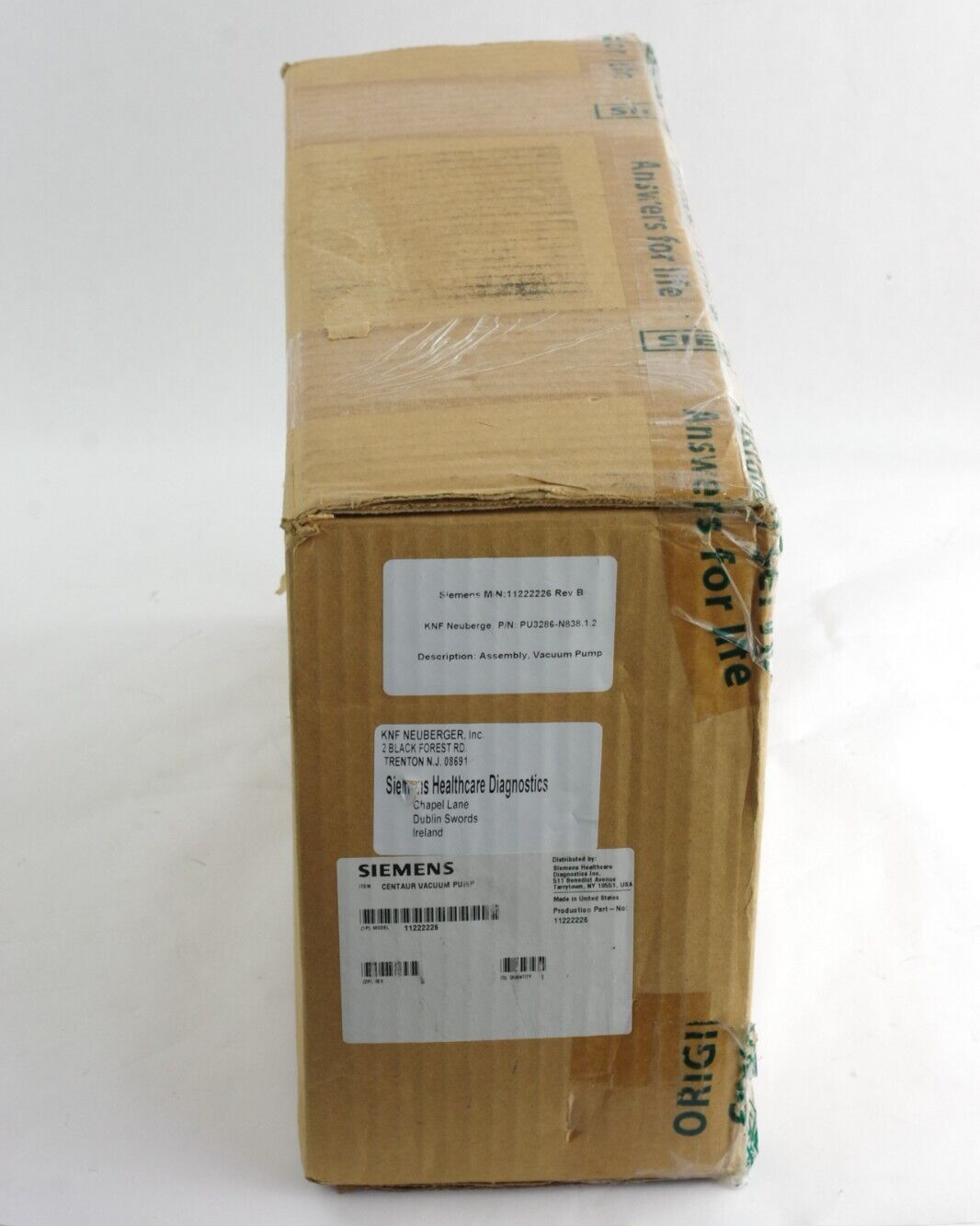 Siemens Centaur Vacuum Pump Assembly 11222226 rev B / KNF PU3286-N838.1.2 - New