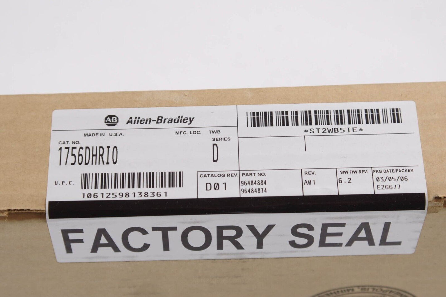 Allen Bradley 1756-DHRIO Ser D ControlLogix Interface Module / 1756DHRI0 -Sealed