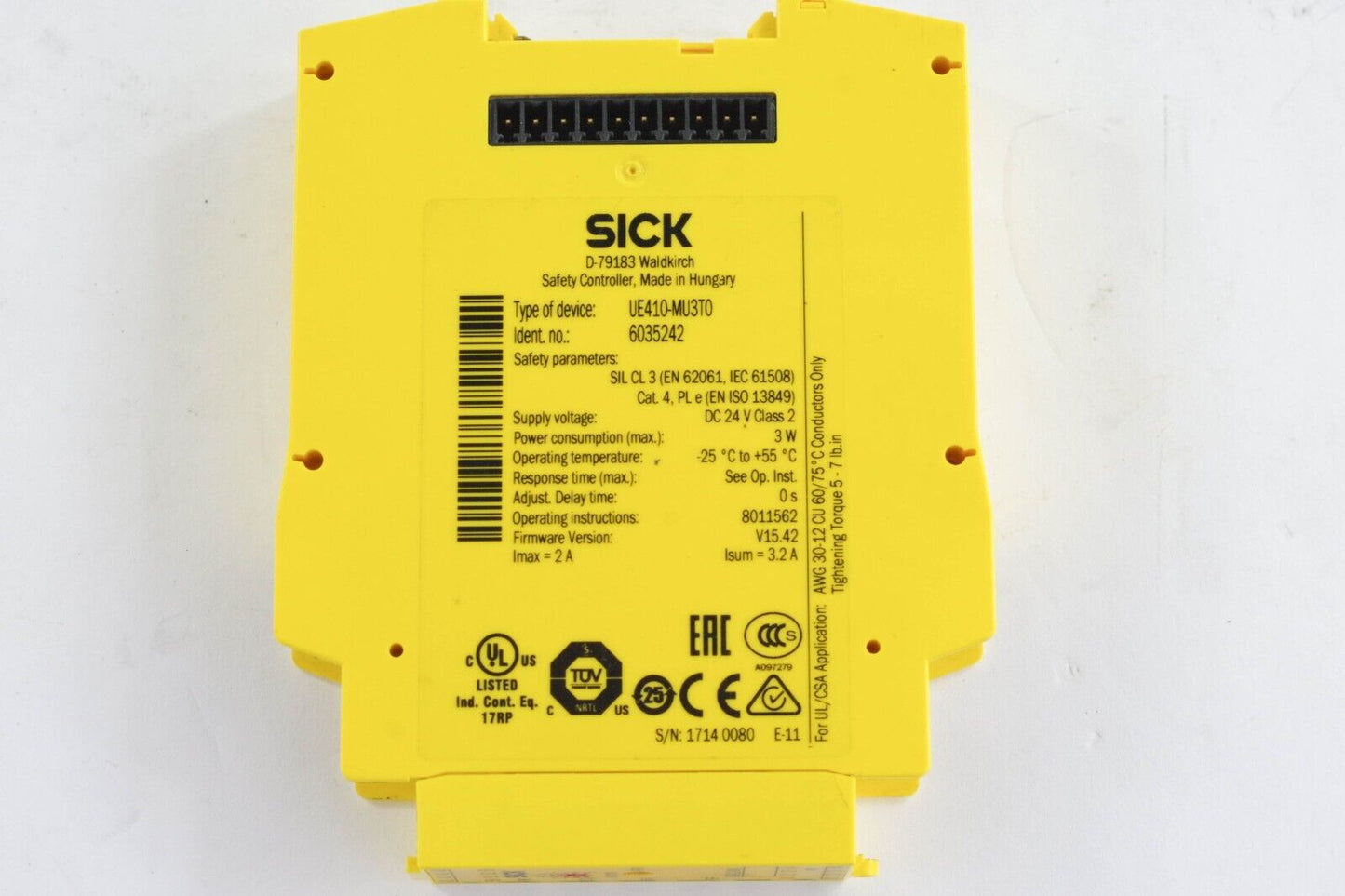 UE410-MU3T0 SICK 6035242 Safety Master Module - USED