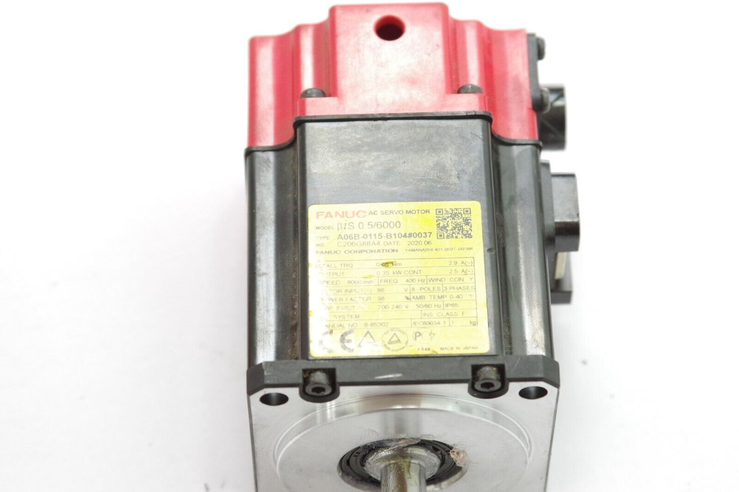 FANUC A06B-0115-B104#0037 AC SERVO MOTOR 200/240V / A06B-0115-B104 0.5/6000