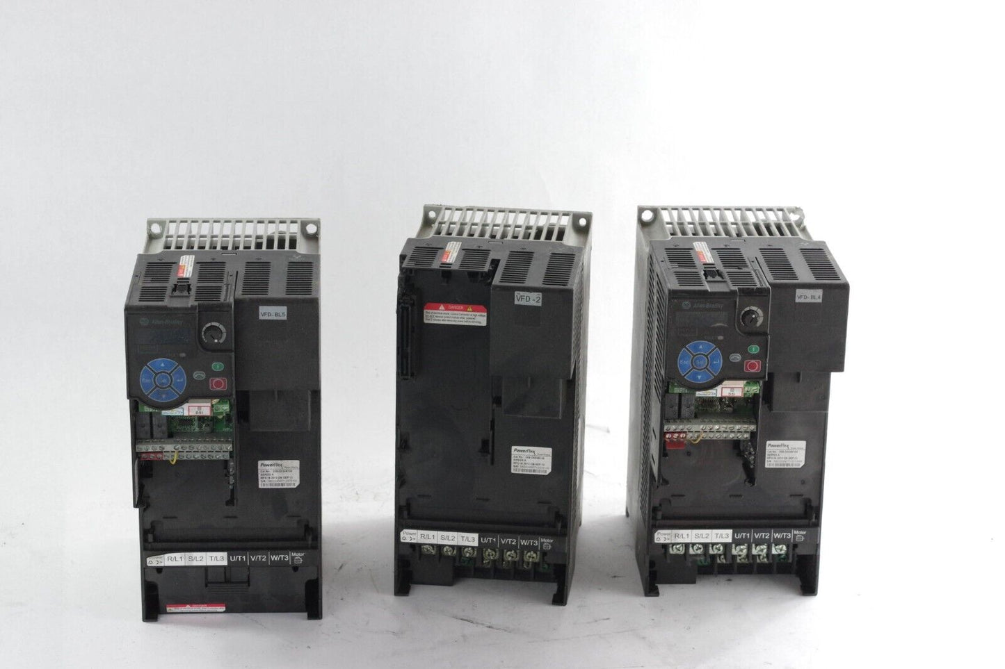 3x Allen Bradley Powerflex 525 25B-D024N104 15HP Drive 480V For Parts Or Repair