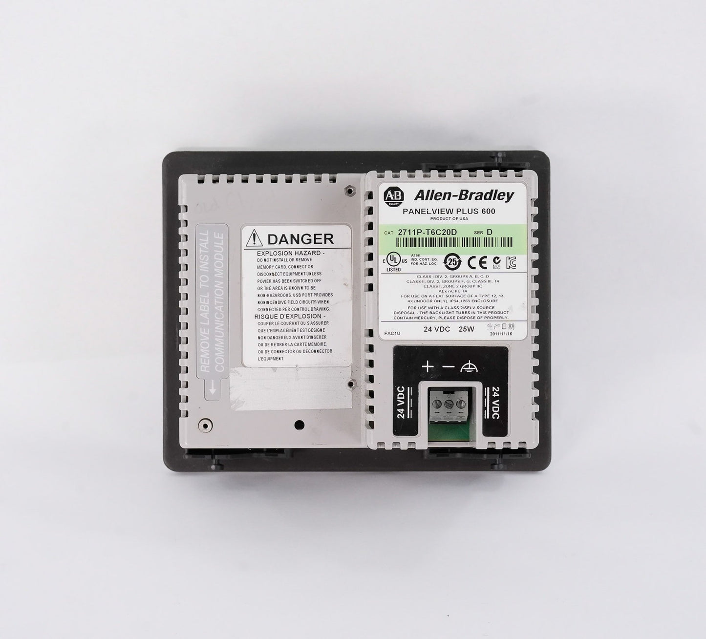 Allen Bradley 2711P-T6C20D /D PanelView Plus 600 HMI Display 2711PT6C20D