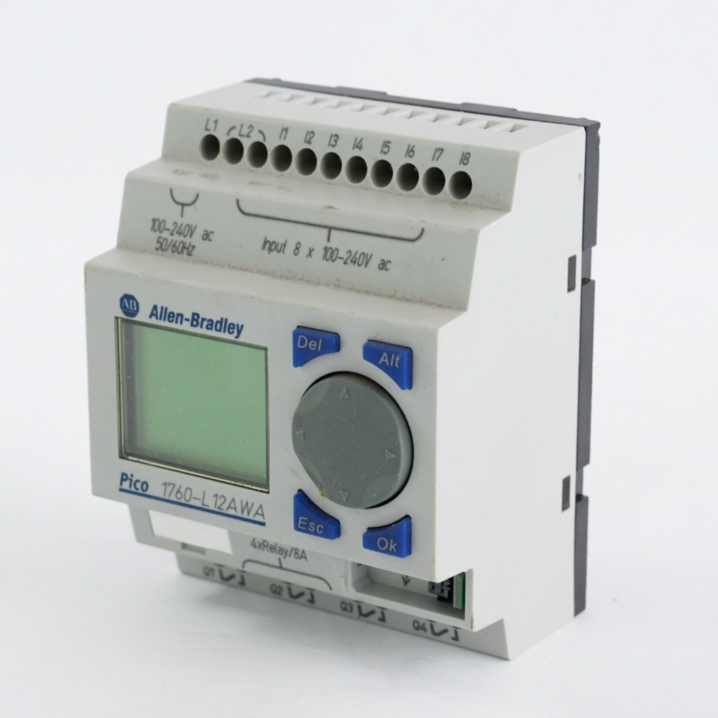 Allen Bradley 1760-L12AWA /B Rev A Pico Controller 120-240VAC 50/60Hz 1760L12AWA