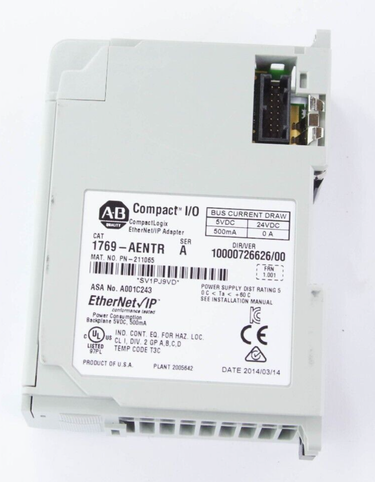 Allen Bradley 1769-AENTR / 1769AENTR Ser A CompactLogix Ethernet/IP Adapter