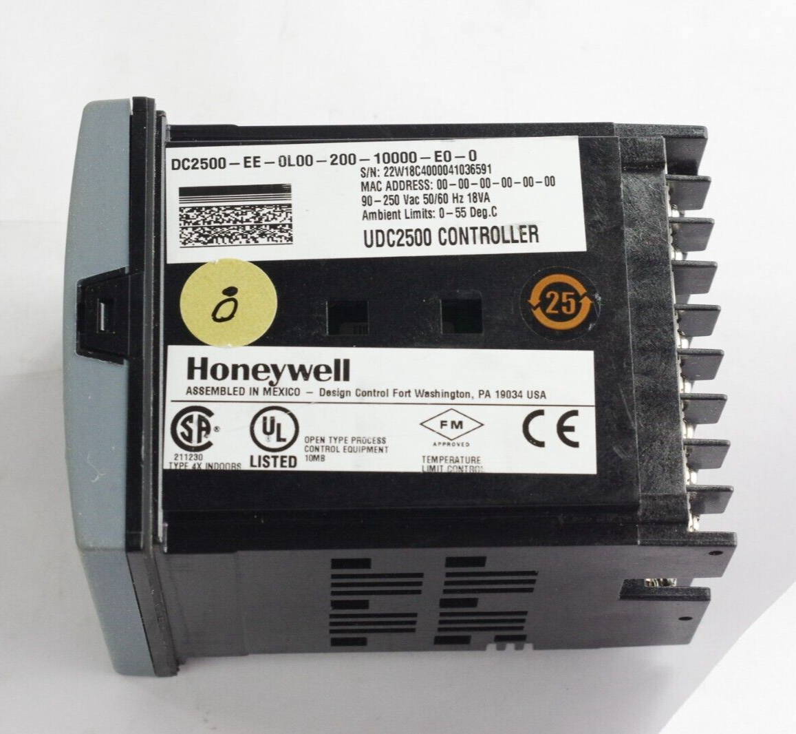 Honeywell DC2500-EE-0L00-200-10000-E0-0 Temperature Controller