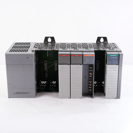 Allen Bradley 1746-P2 /C SLC 500 Power Supply + 1746-A7/B Rack + 4 PLC Modules