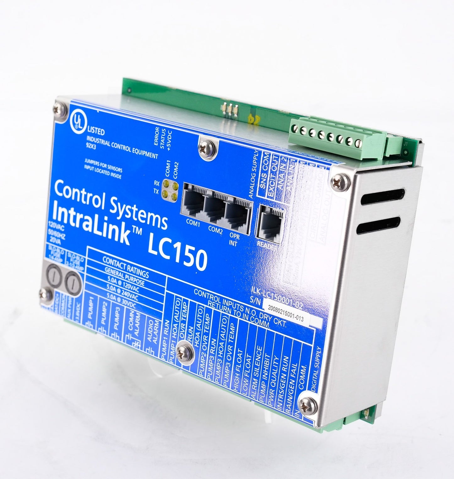 Control Systems IntraLink LC150 LC150001-02 Pump Controller 120VAC 50/60Hz