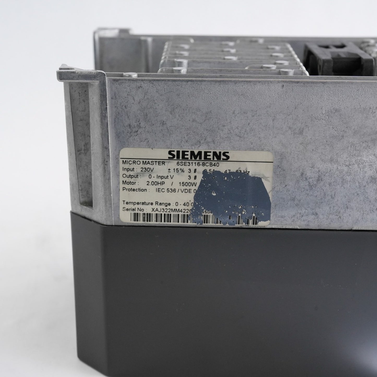 Siemens MicroMaster 6SE3116-8CB40 / 6SE31168CB40 230V 2HP 1500W