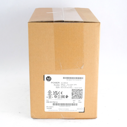 Allen Bradley 25B-D017N114 /A PowerFlex 525 AC Drive 10hp - 2022 Sealed Surplus