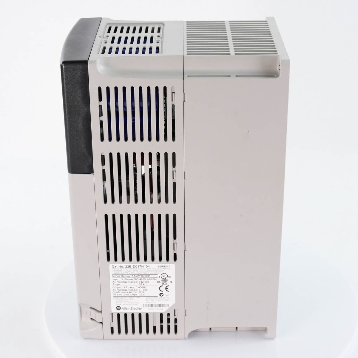 Allen Bradley 22B-D017N104 Ser A PowerFlex 40 AC Drive 480V 10HP 7.5kW 17.5A 22B