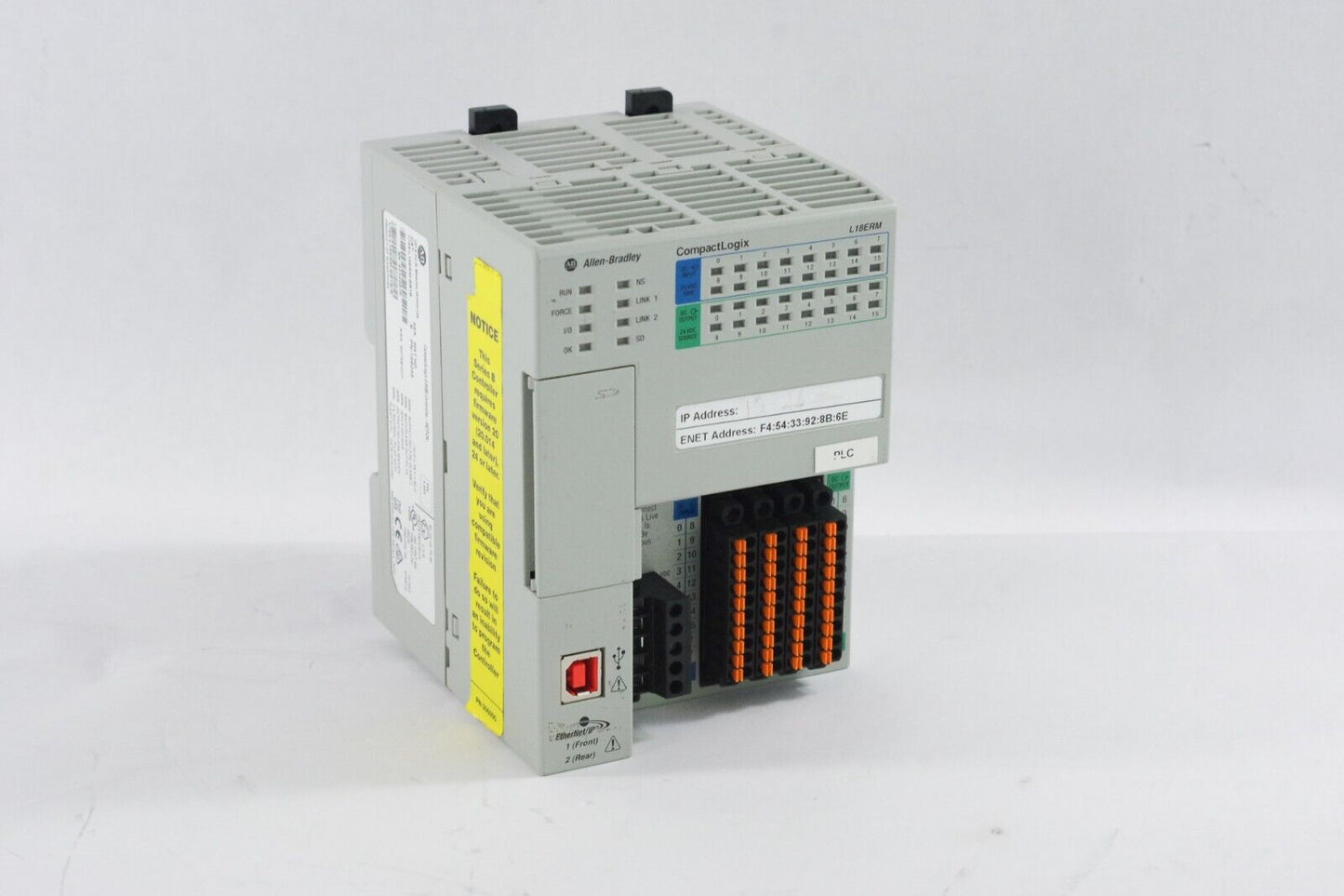 Allen Bradley 1769-L18ERM-BB1B CompactLogix Controller PLC Input Output Ser B