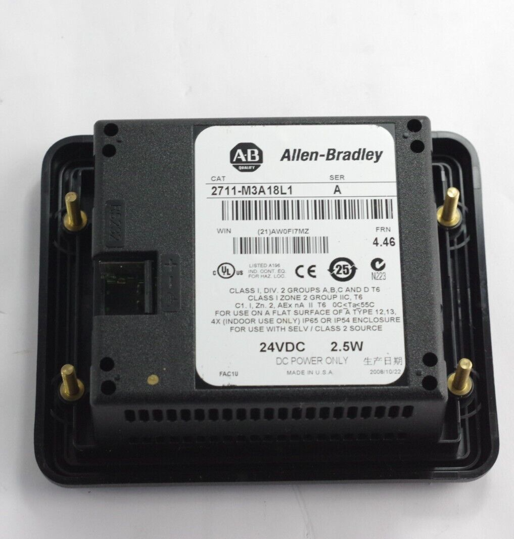 Allen Bradley 2711-M3A18L1 Series A FRN 4.46 PanelView 300 Micro