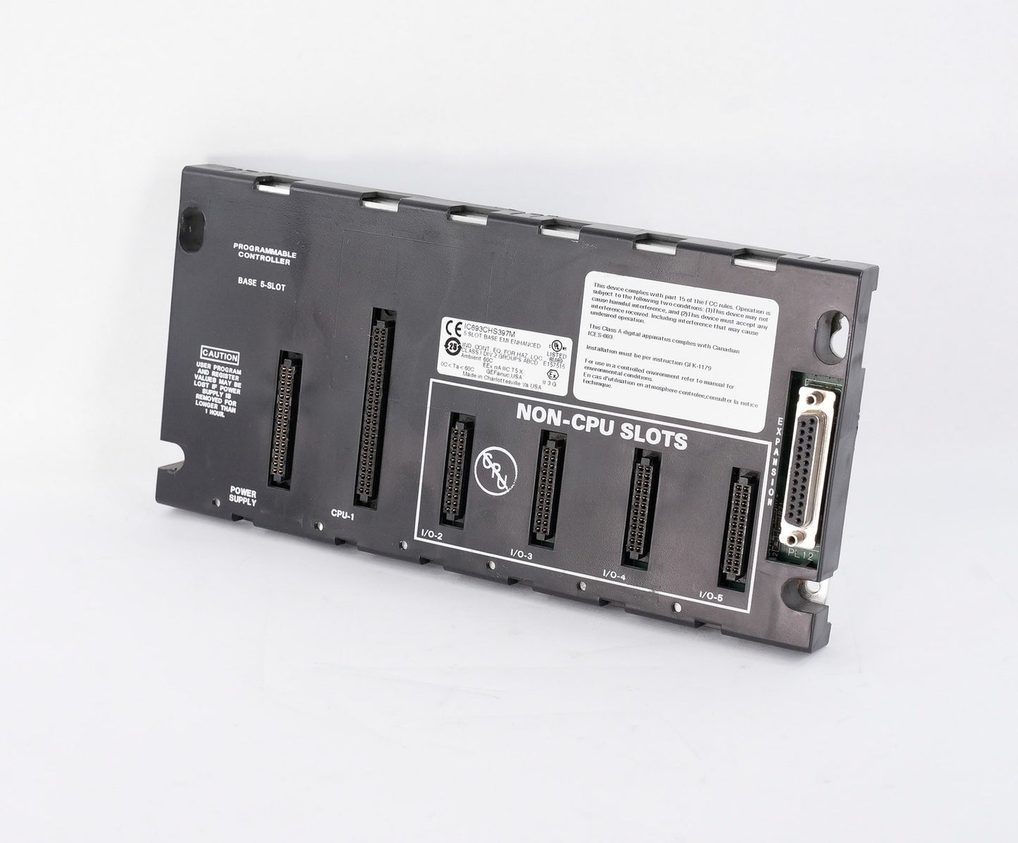 GE FANUC IC693CHS397M 5-Slot Base EMI PLC Board