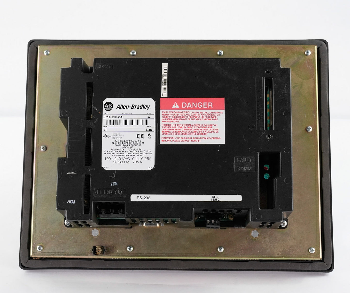 Allen Bradley 2711-T10C8 /C Rev C FRN 4.46 PanelView 1000 Display 2711-T10C8X