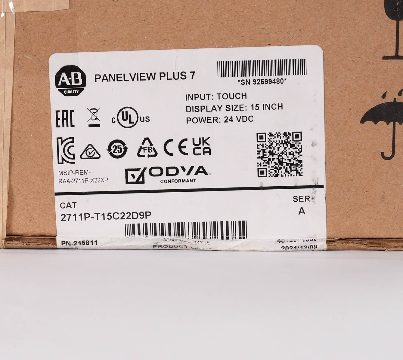 Allen Bradley 2711P-T15C22D9P Ser A PanelView Plus 7 Performance 15in Open Box