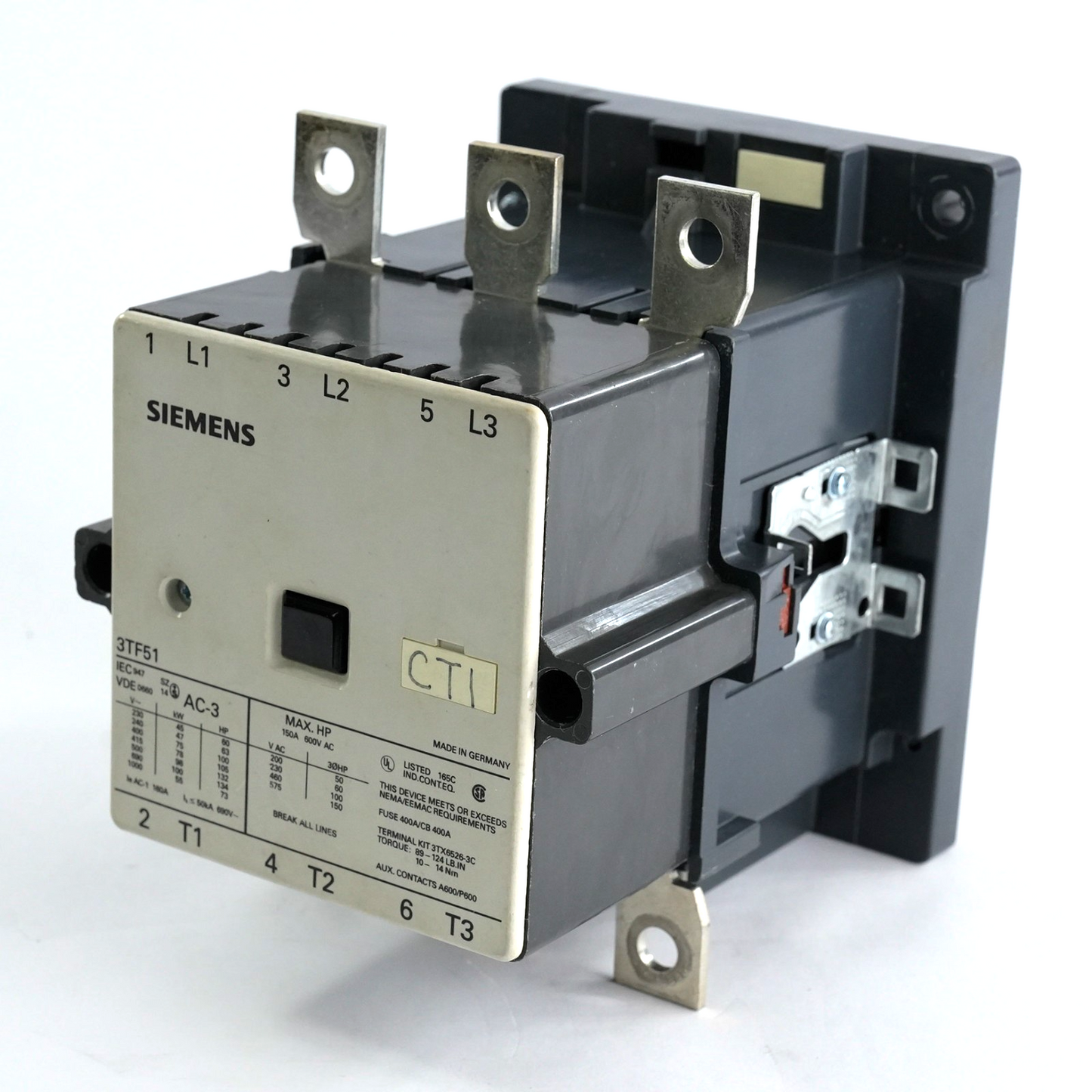 Siemens 3TF51 Power Contactor Motor Starter 3TX6526-3C Siemens 3TF5122-0AG2