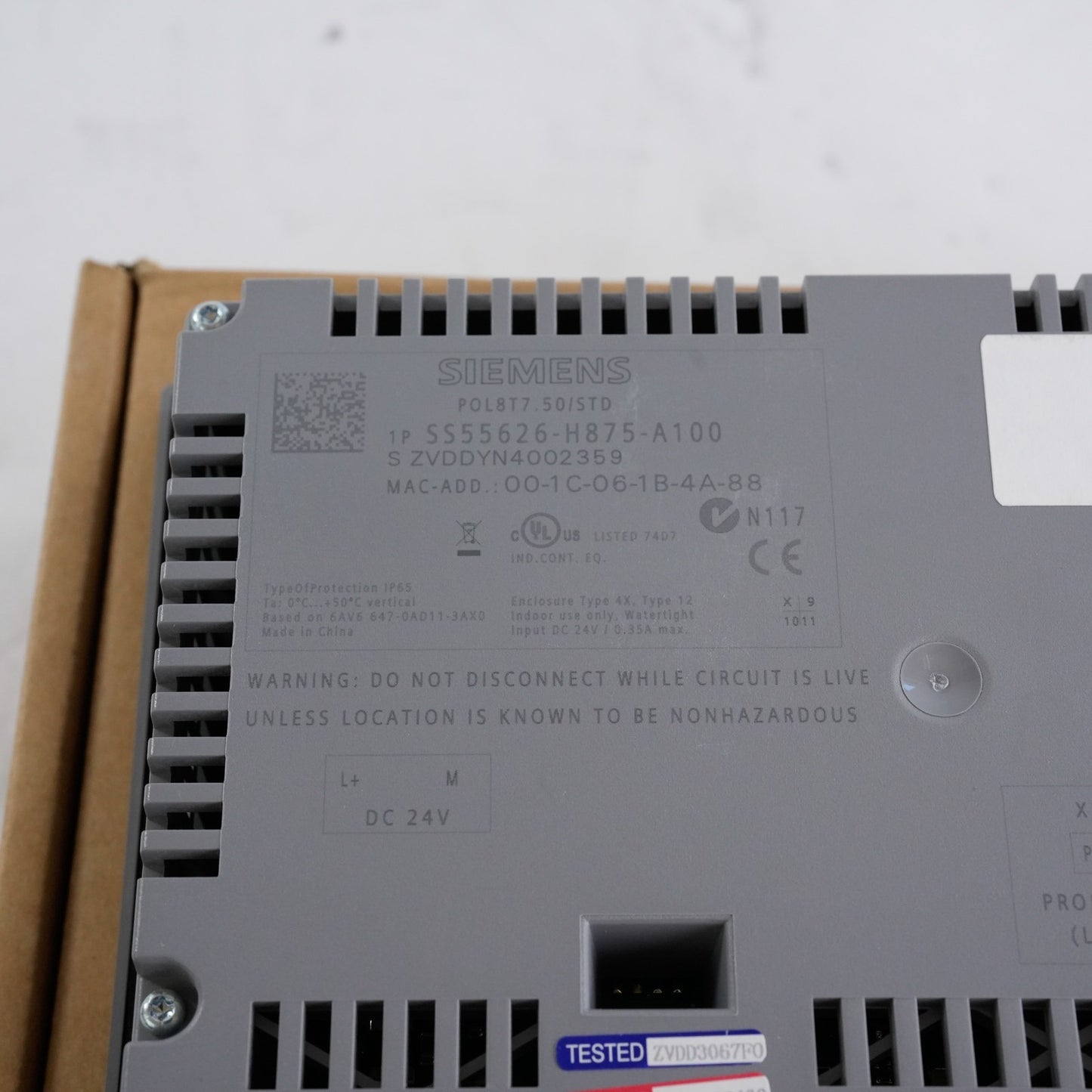 Siemens POL8T7.50/STD Touch Panel Display SS55626-H875-A100 - Open Box