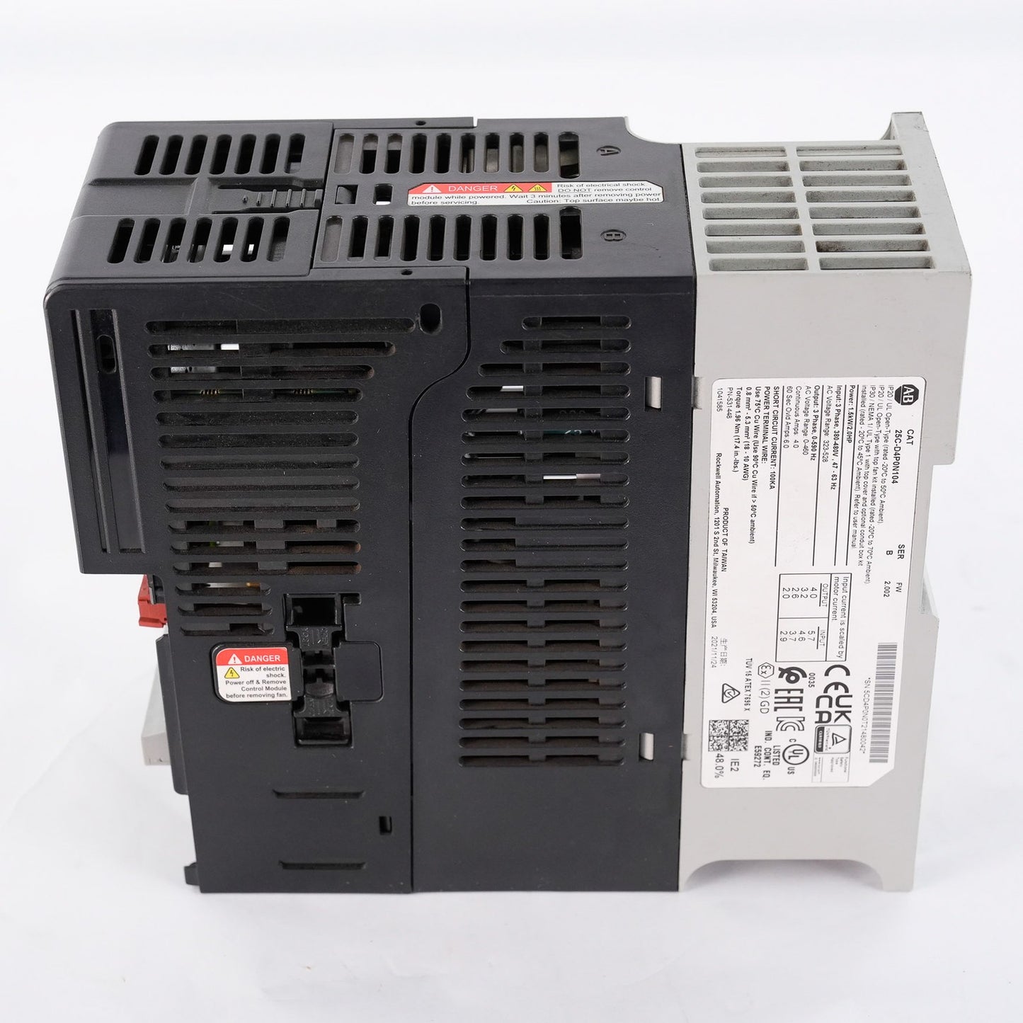 Allen Bradley 25C-D4P0N104 /B PowerFlex 527 AC Drive 480V 3PH 1.5kW 25CD4P0N104