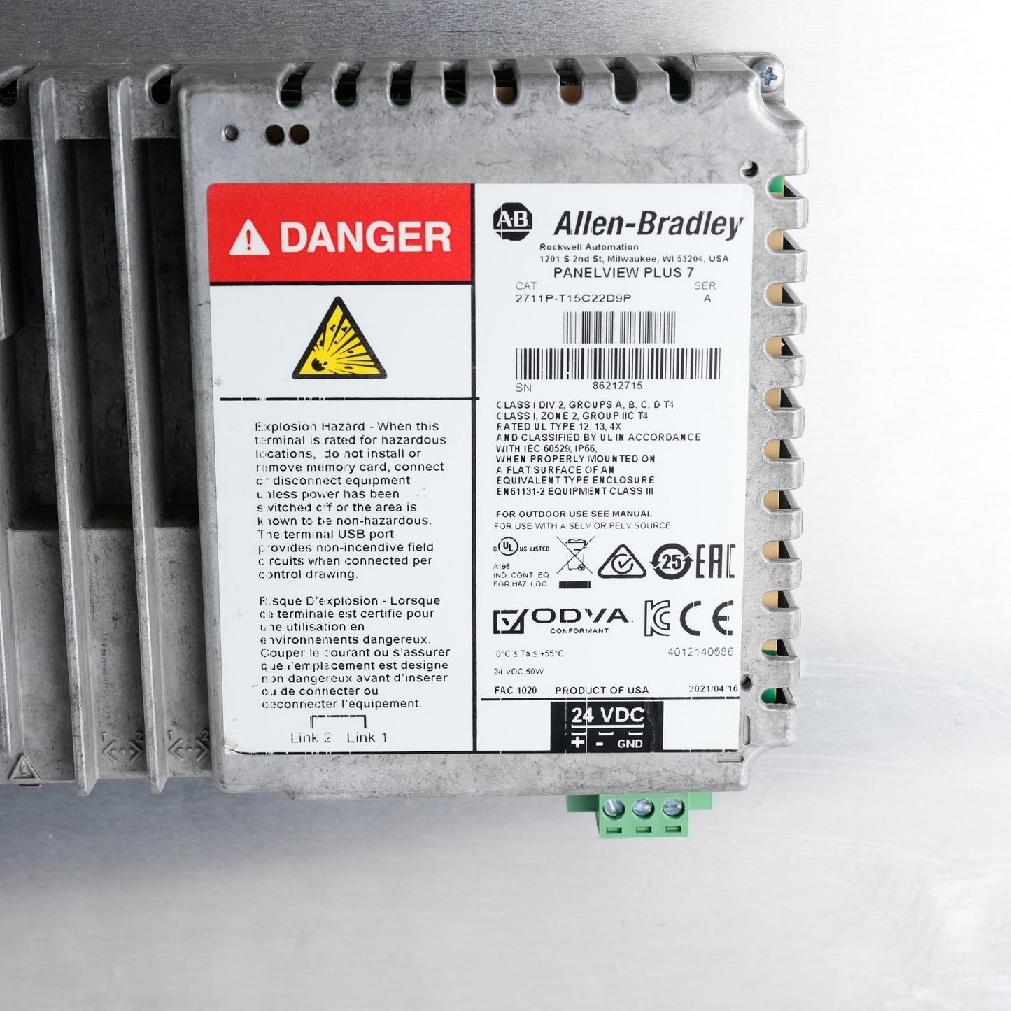 Allen Bradley 2711P-T15C22D9P /A PanelView Plus 7 Color Touch 15"