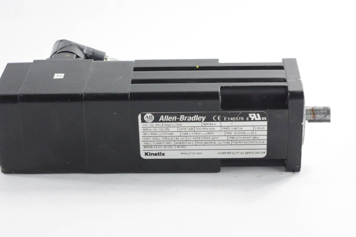 Allen Bradley MPL-B1530U-VJ74AA Ser A AC Servo Motor 460V 7000RPM - USED