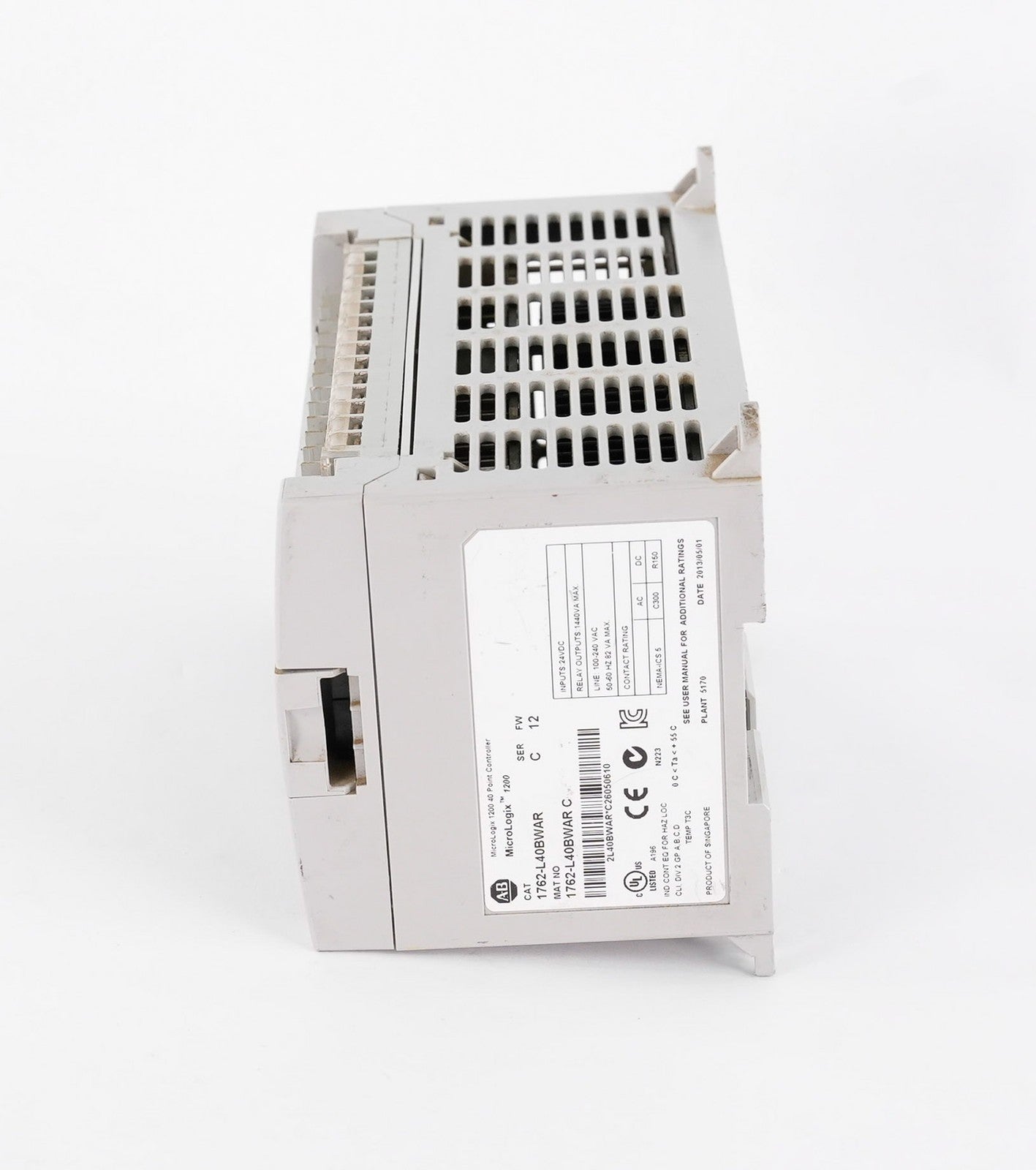 Allen Bradley 1762-L40BWAR /C FW 12 MicroLogix 1200 PLC Module 1762L40BWAR